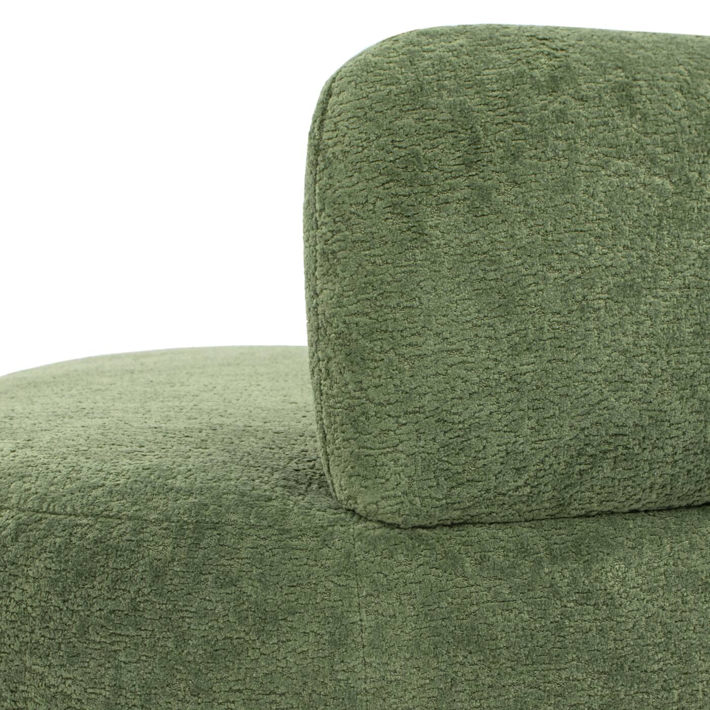 Alt View 6. Siljoy - Moss Green Curved Dog Sofa, Medium Size, Fleeced Teddy Fabric, 150 lb Capacity, Eco‑Friendly Frame - Green.
