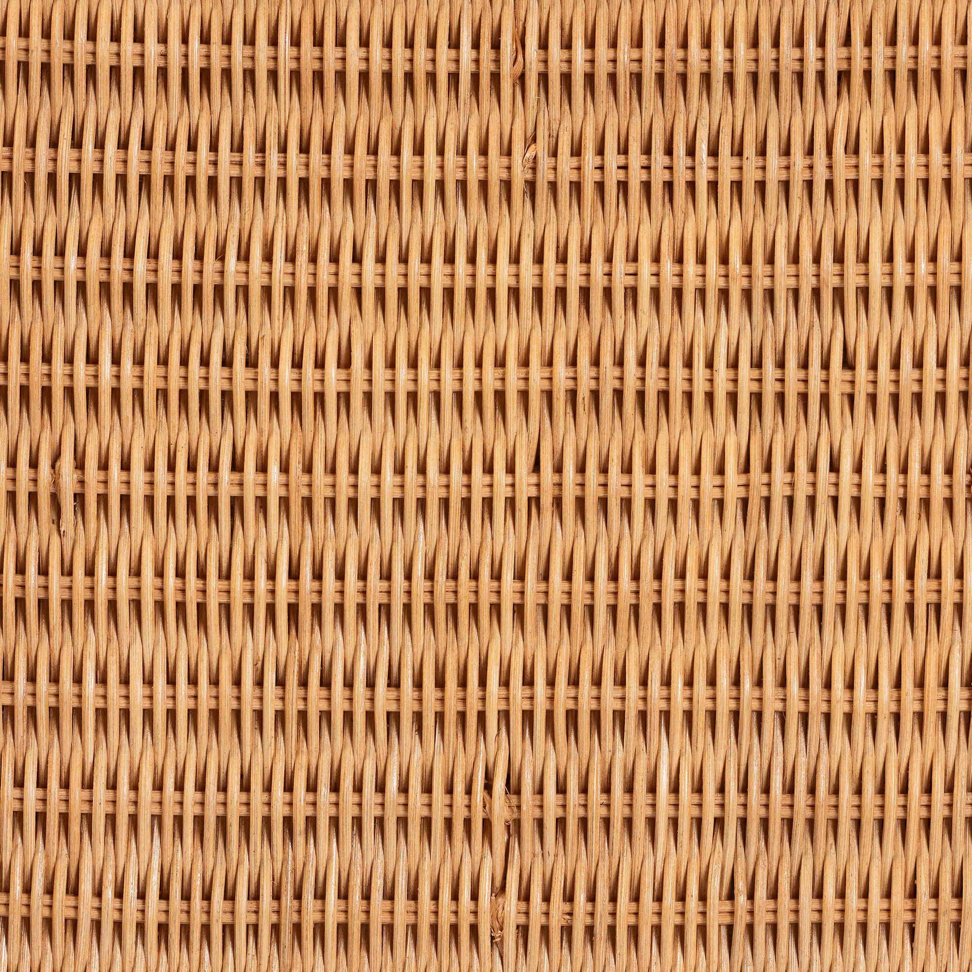 Alt View 2. bali & pari - Ayleen Natural Rattan Basket with Scalloped Lid – Handwoven Wicker Storage Box, Boho Coastal Home Décor, Medium - Light Honey.