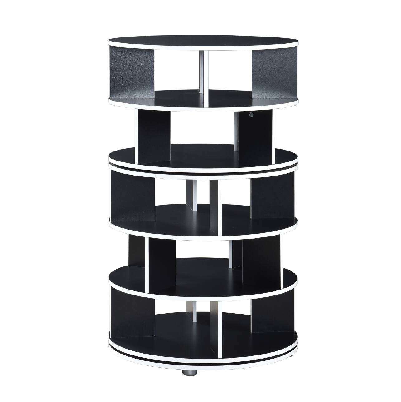 Angle. Kings Brand Furniture - Kings Brand Furniture 5-Tier Rotating Shoe Rack, 360° Revolving Lazy Susan Spinning Shoe Rack Tower Storage Organizer - Black.