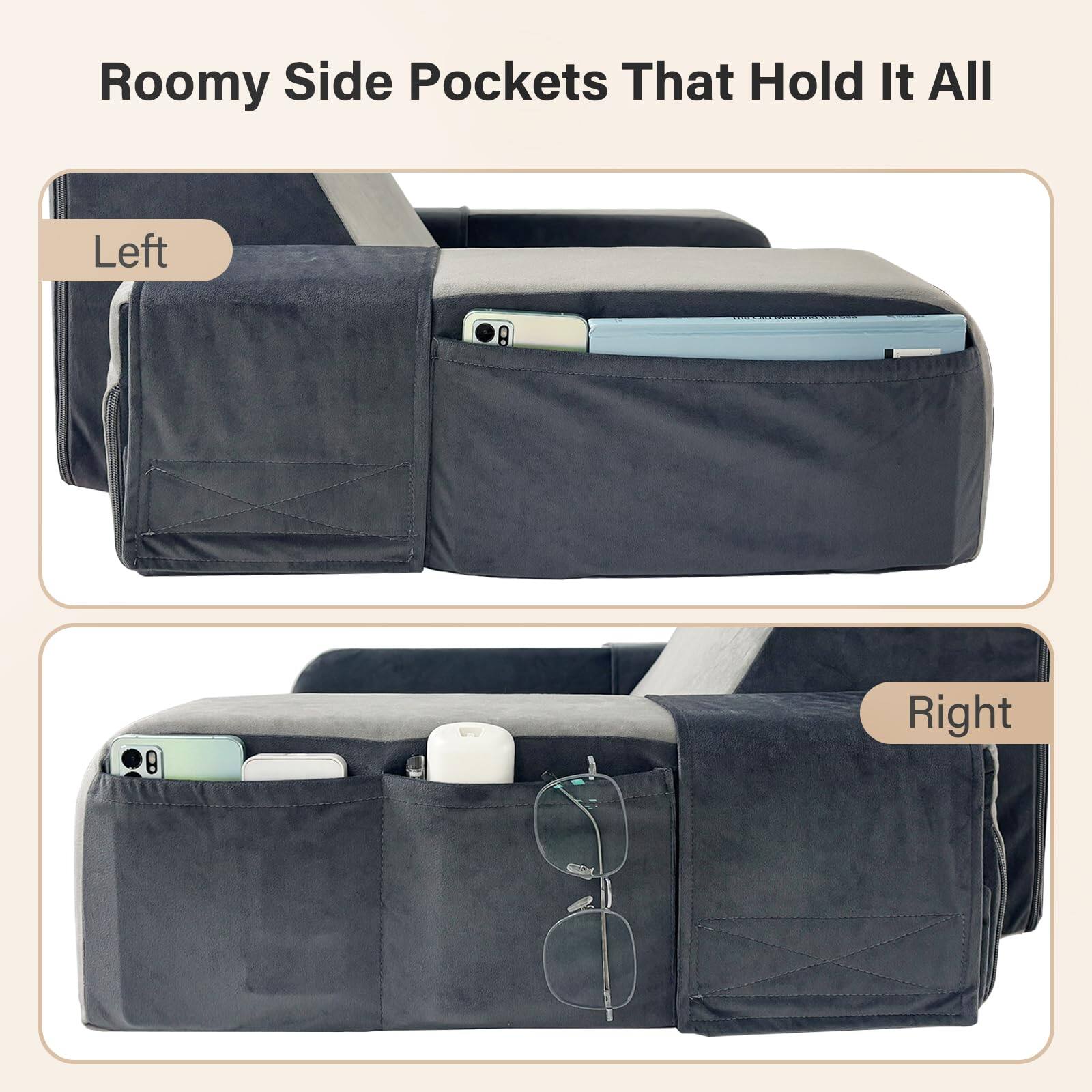 Roomy Side Pockets That Hold It All

Left

Right