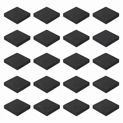 Front. Unique Bargains - Single Sided Speaker Isolation Pads 80x80x15mm Square EVA Acoustic Foam Anti-Vibration Feet for Speaker Subwoofer, 32pcs - Black.
