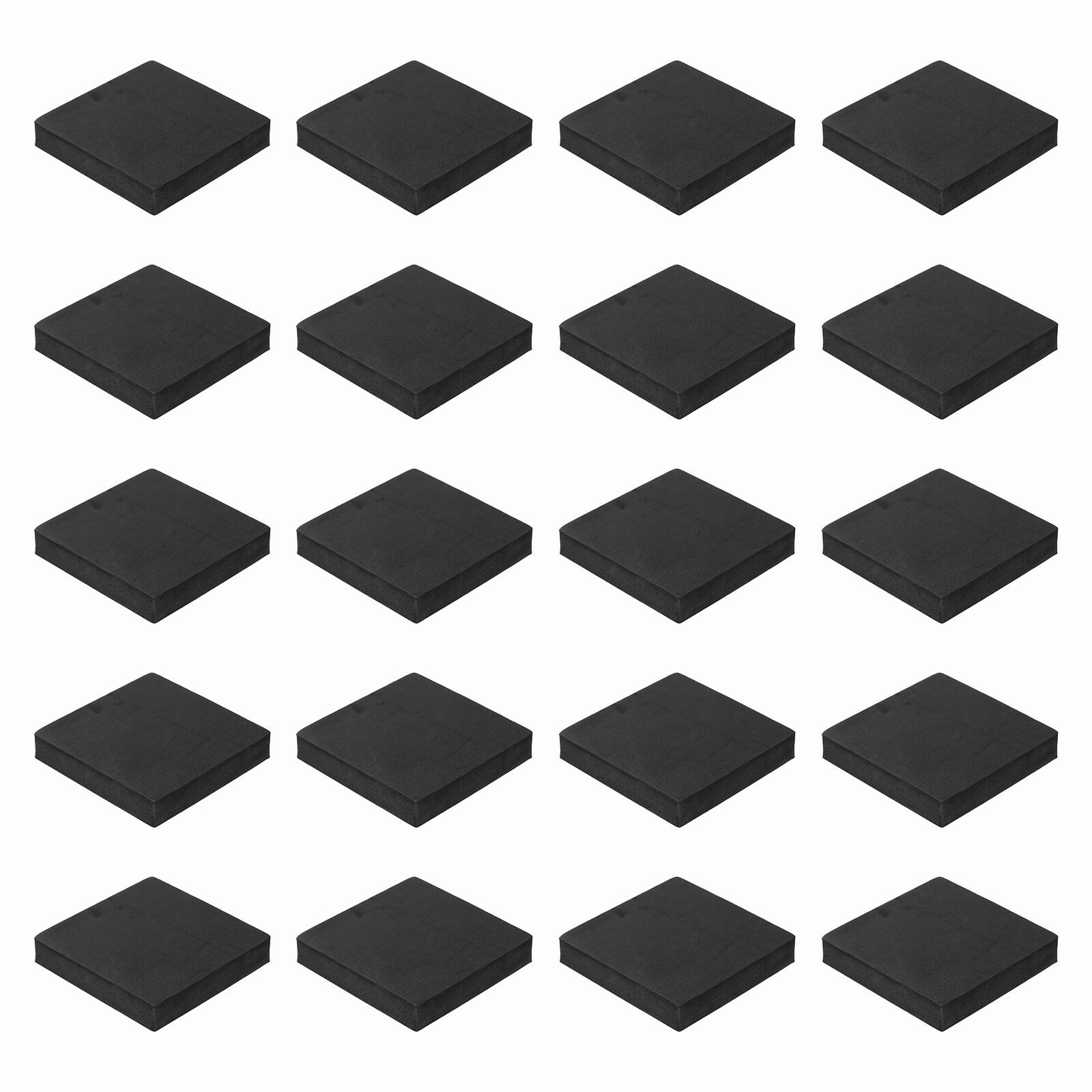 Front. Unique Bargains - Single Sided Speaker Isolation Pads 80x80x15mm Square EVA Acoustic Foam Anti-Vibration Feet for Speaker Subwoofer, 32pcs - Black.