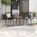 Alt View 4. Costway - 3 Piece Patio Bistro Set All Weather Heavy Duty Table and Chairs Set of 2 - Black.