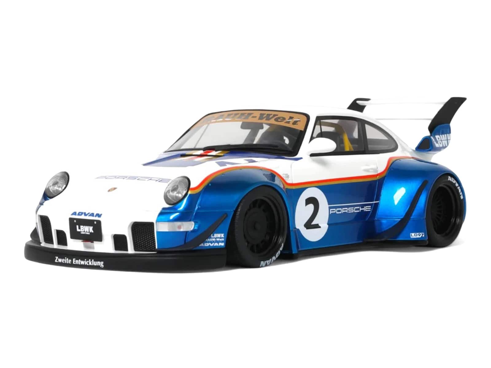 2023 RWB x Liberty Walk 993 #2 White and Blue Metallic with Graphics 1/18 Model Car by GT Spirit price history on PriceWatchPro