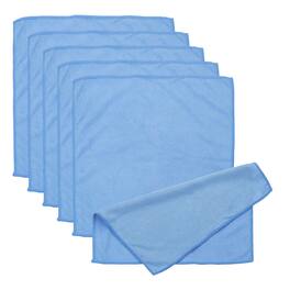 Unique Bargains - Glasses Cleaning Cloth 11.81"x11.81", 6pcs Microfiber Cleaner Cloth for Lens, Eyeglasses, Screens, Phones - Blue
