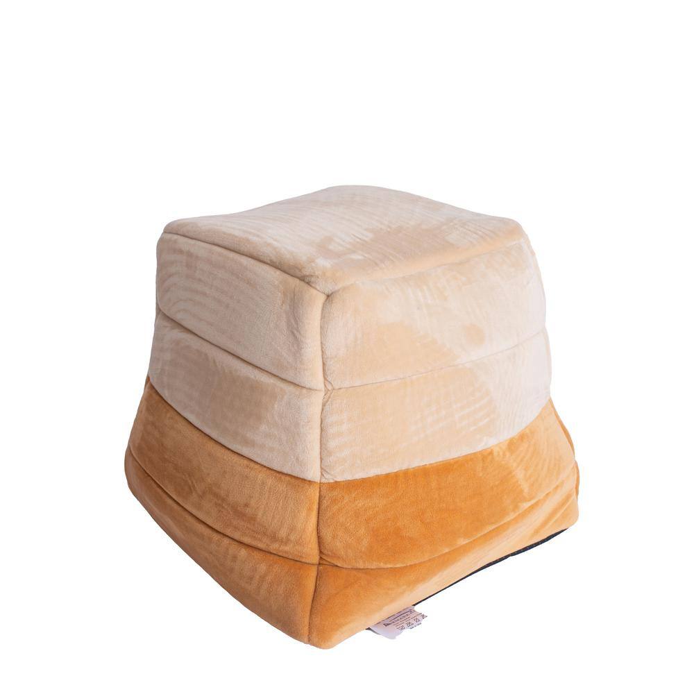 Left. Armarkat - 2In1 Cat Bed Cave Shape And Cuddle Pet Bed Brown/Beige - Brown.
