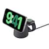 Front. Belkin - 2-in-1 MagSafe Wireless Charging Dock 15W Compatible with iPhone 18. 17, 16, 15, AirPods & More, PSU Included - Charcoal.