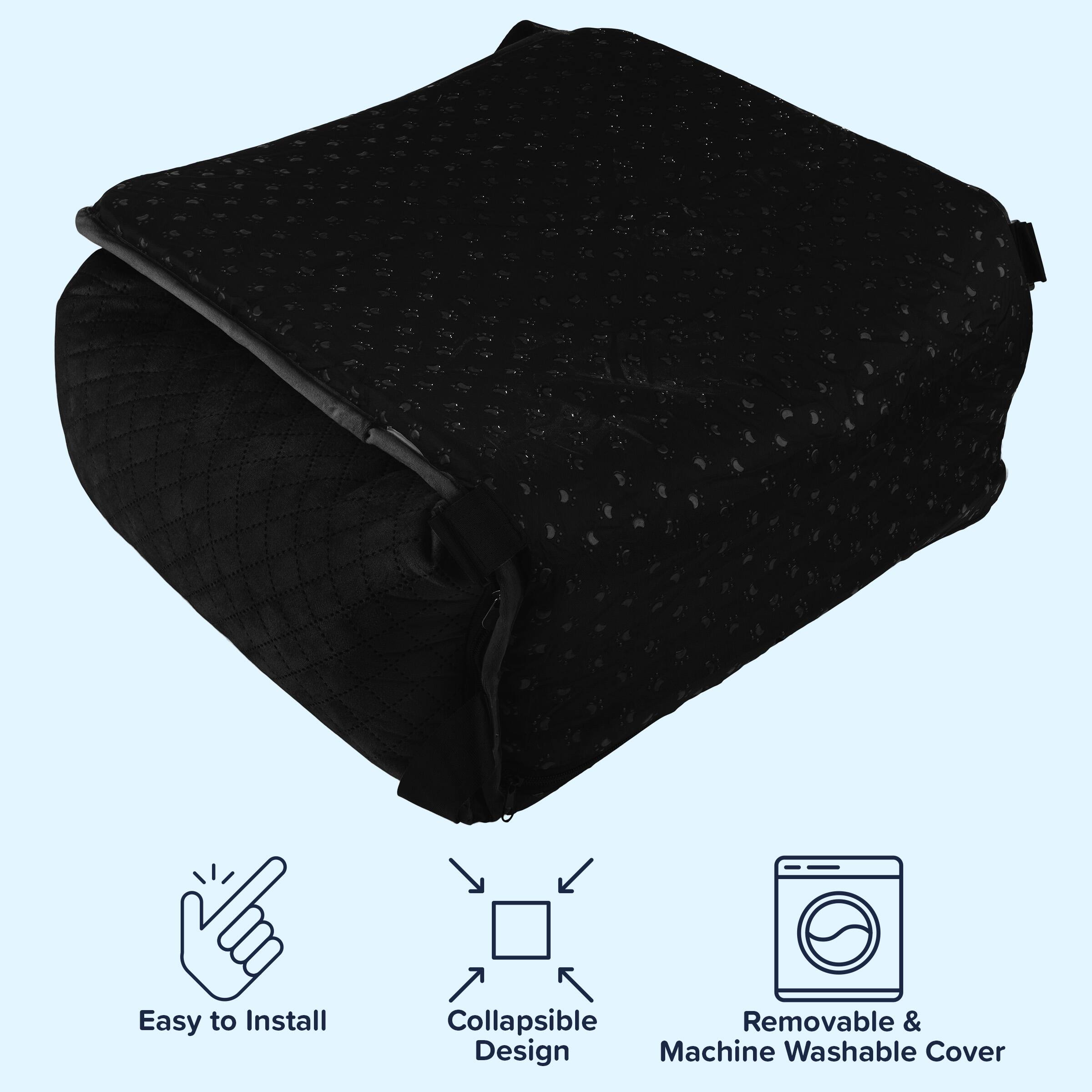 Easy to Install  
Collapsible Design  
Removable & Machine Washable Cover