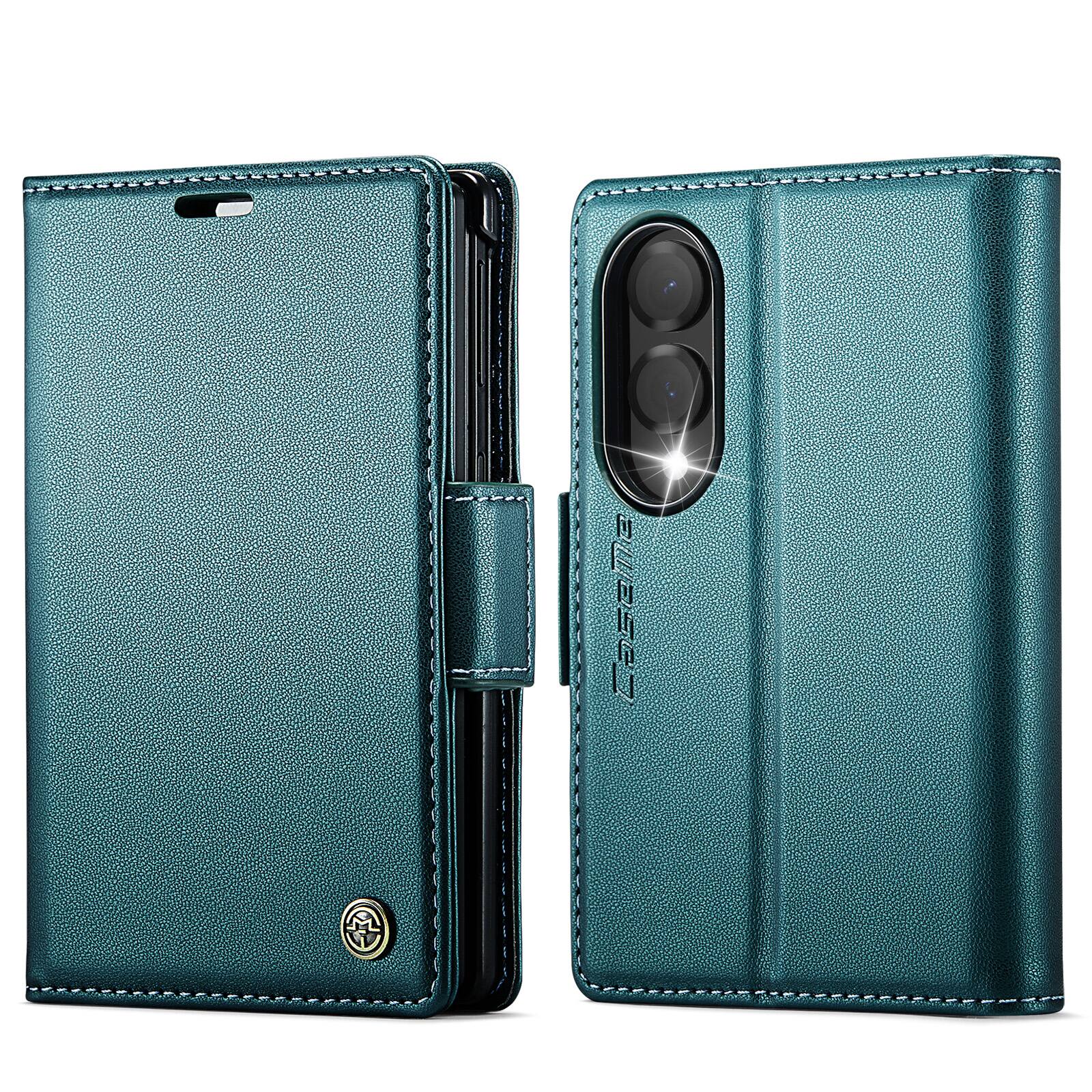 Alt View 9. UUCOVER - For Samsung Galaxy Z Fold8 Wide PU Leather Wallet Case with RFID Blocking Card Holder Cash Slot, Magnetic Folio Cover - Green.