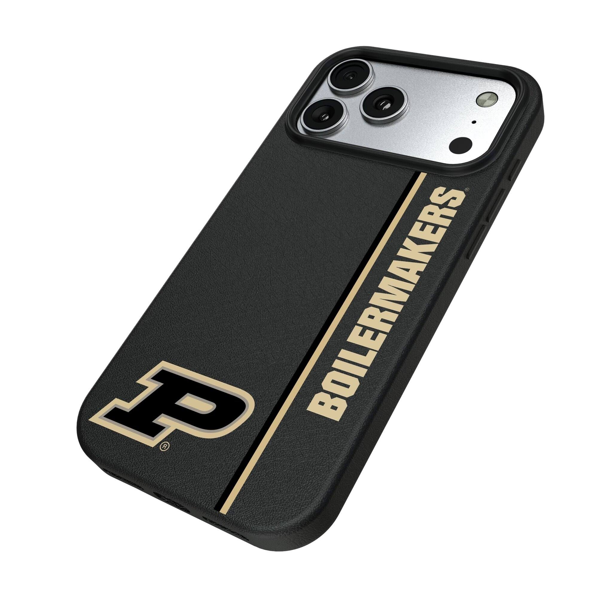 Alt View 1. Keyscaper - Purdue Boilermakers iPhone Magnetic Bump Case - 16 Plus - Black.
