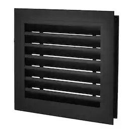 Unique Bargains - 12" x 10" Door Air Vent Cover, Anodized Aluminum Alloy Louvered Grille Guard for Cabinet Wardrobe Door - Black