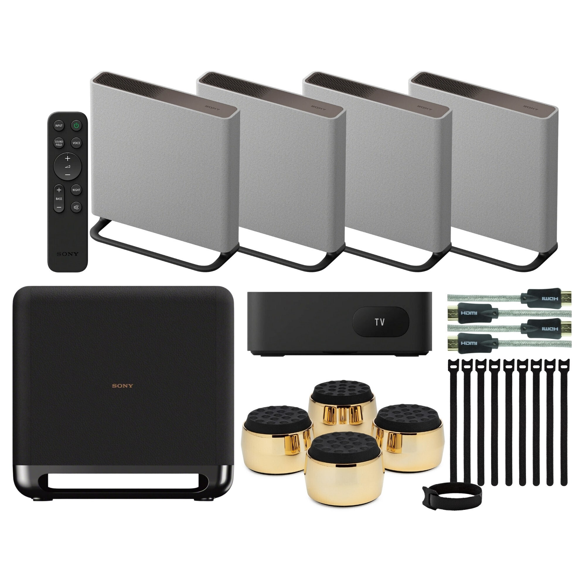 BRAVIA Theater Quad with Sony SASW5 300W Wireless Subwoofer bundle