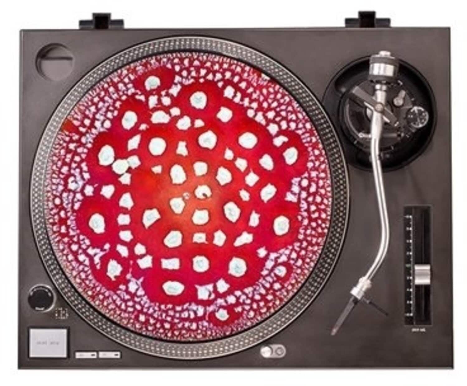 PopMarket - Red Mushroom Cap - Graphic Turntable Slip Mat - VINYL ACCESSORIES - Multicolor
