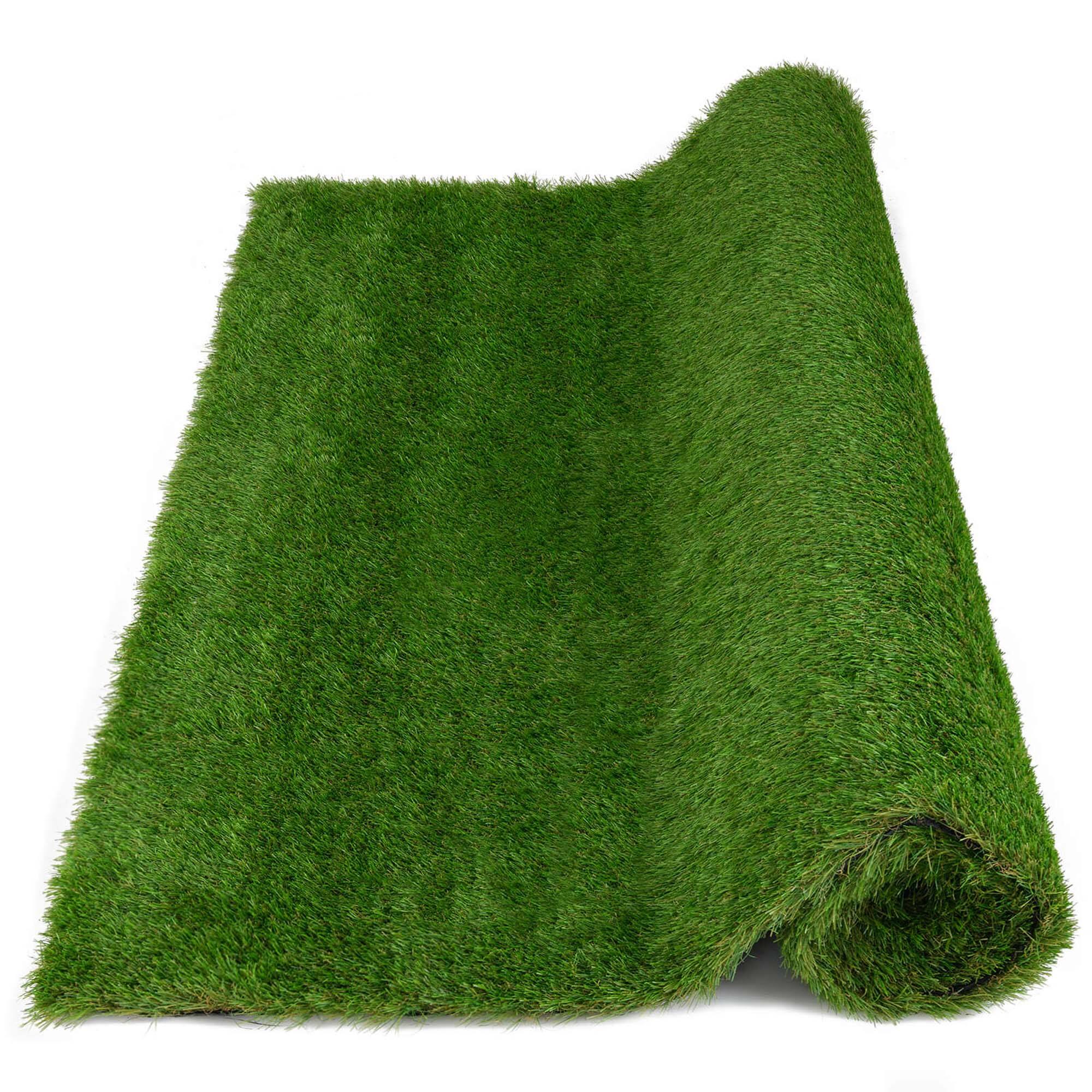 Costway 6 x 10 FT Artificial Grass Turf with Drainage Holes Nonslip ...