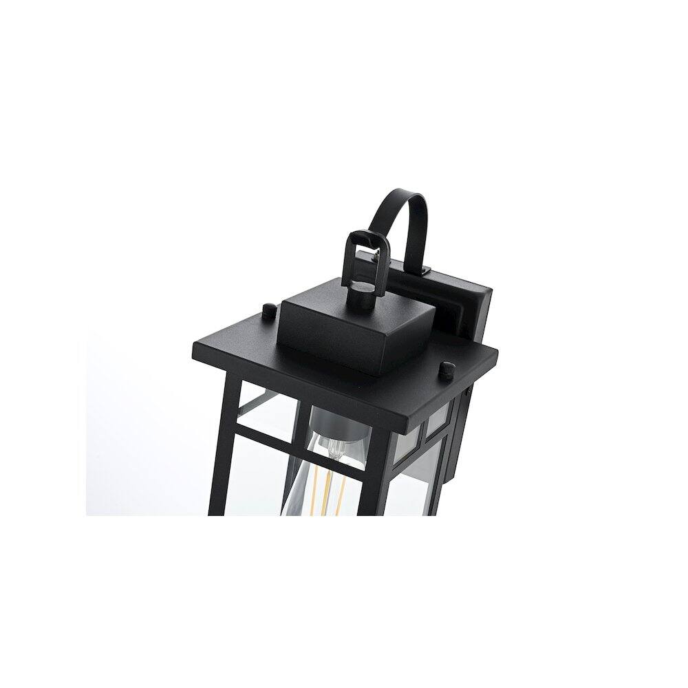 Alt View 3. Elegant Lighting - Mercer 7 inch Outdoor Pendant in Black - Black.