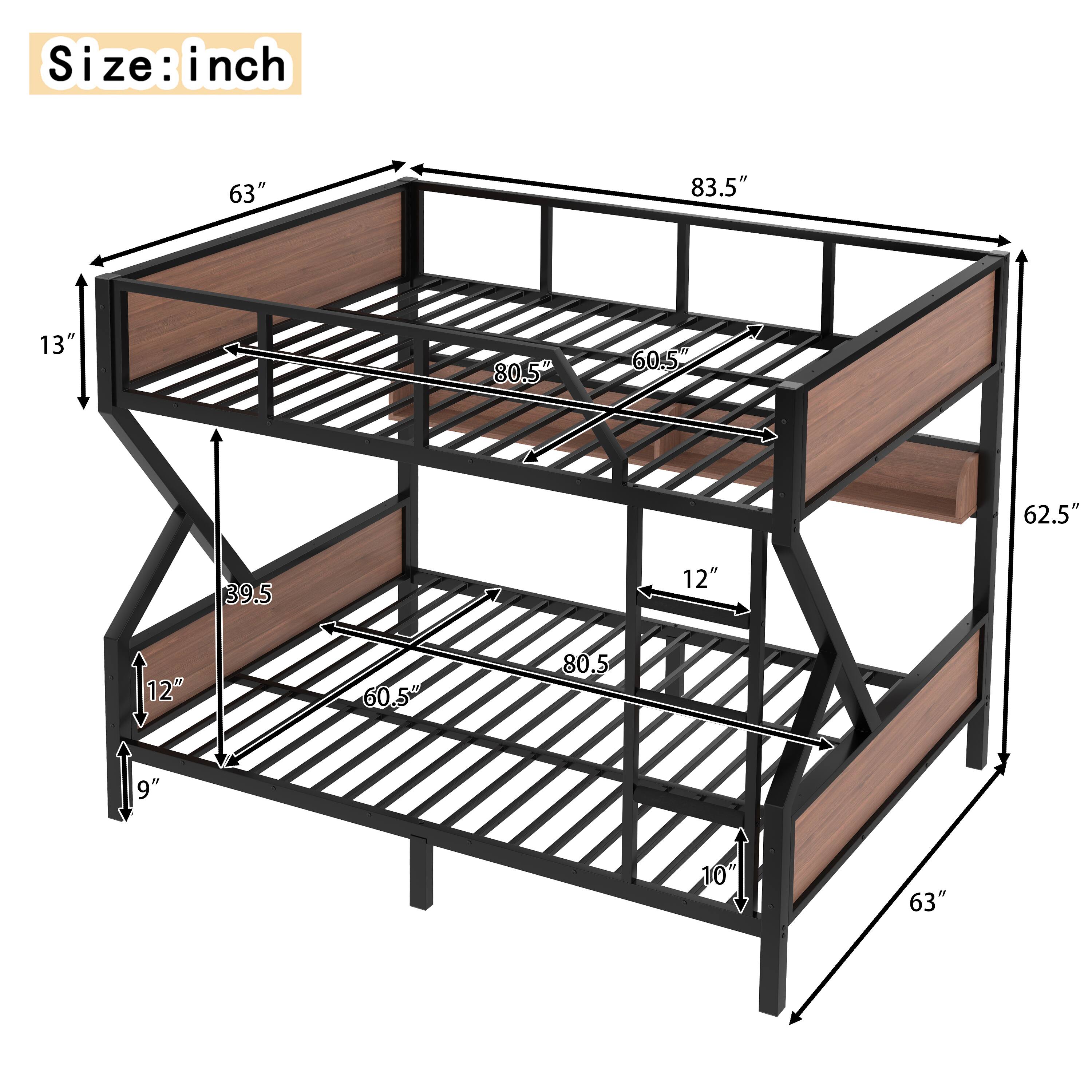 Size: inch  
63" 83.5" 13" 80.5 60.5" 62.5" 12 12" 39.5 60.5 80.5 12" 9" 10 63"