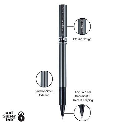 uni Super Ink™  
Classic Design  
Brushed-Steel Exterior  
Acid Free For Document & Record Keeping