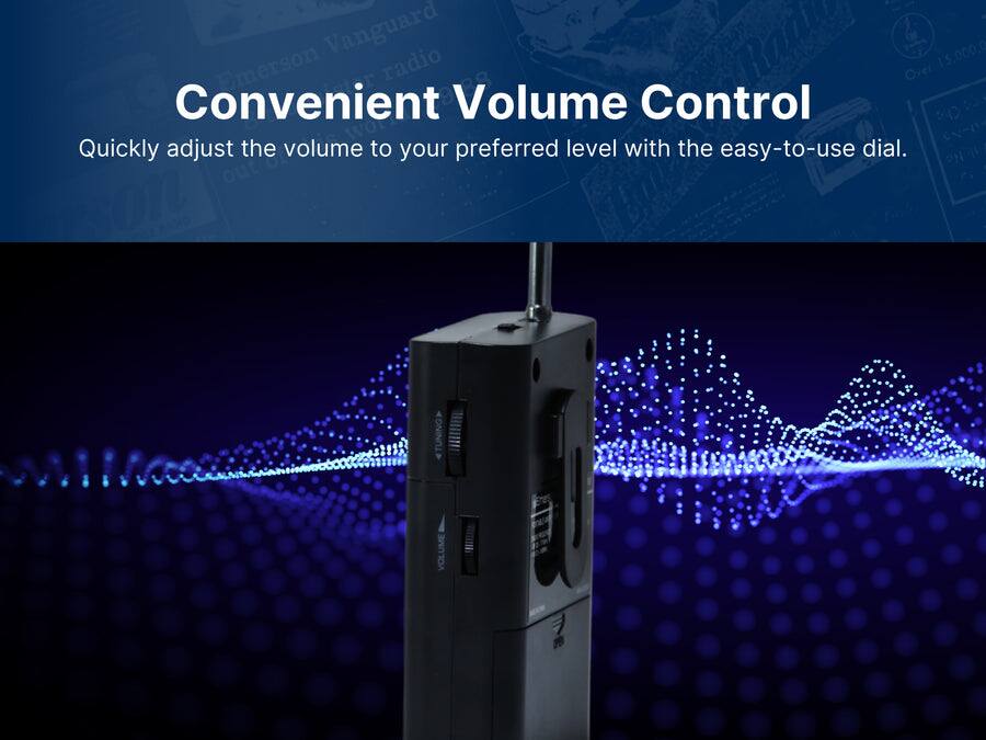 Vanguard radio Ralita 15,000 merson 8 Over Convenient Volume Control P4)  
Quickly adjust the volume to your preferred level with the easy-to-use dial.  
PN outler 7.  
TUNING> UME