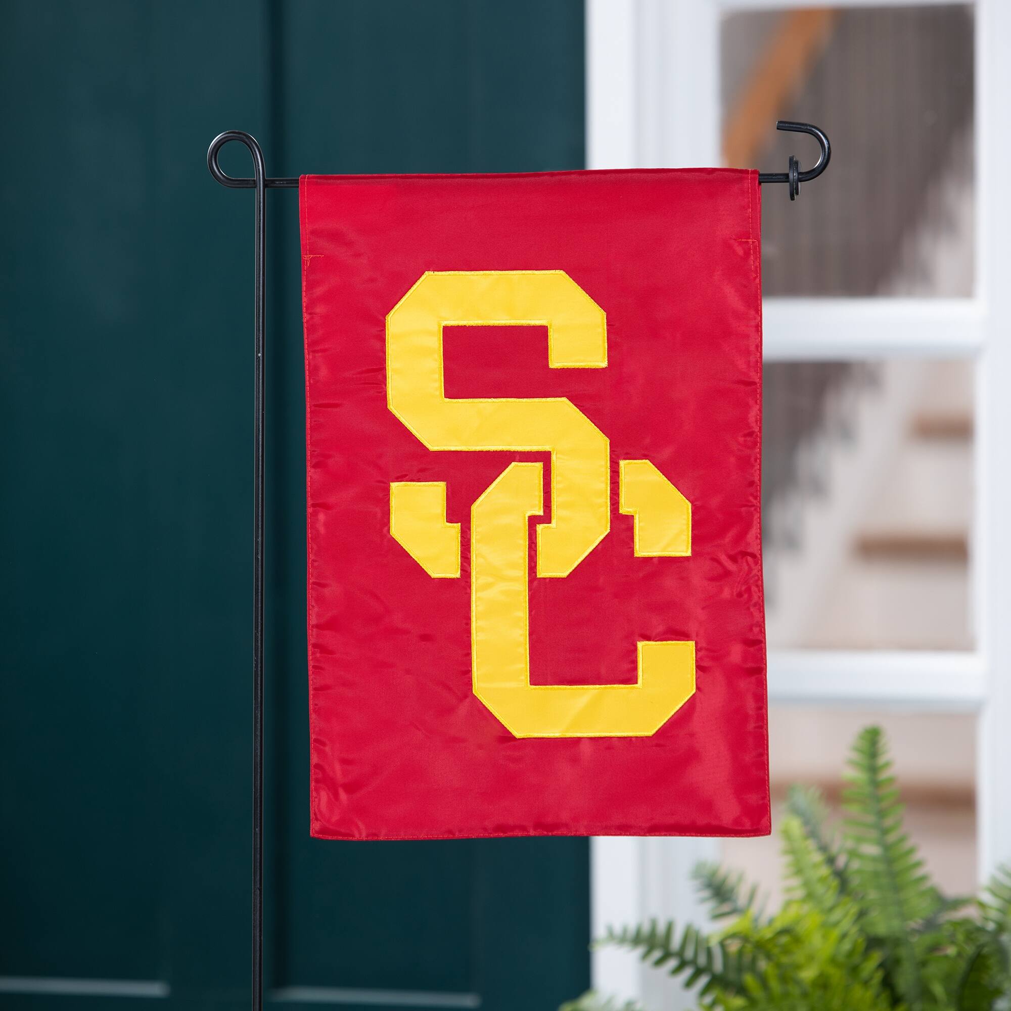 Alt View 1. Evergreen Enterprises - USC Trojans 12.5" x 18" Double-Sided Garden Flag - Multicolor.