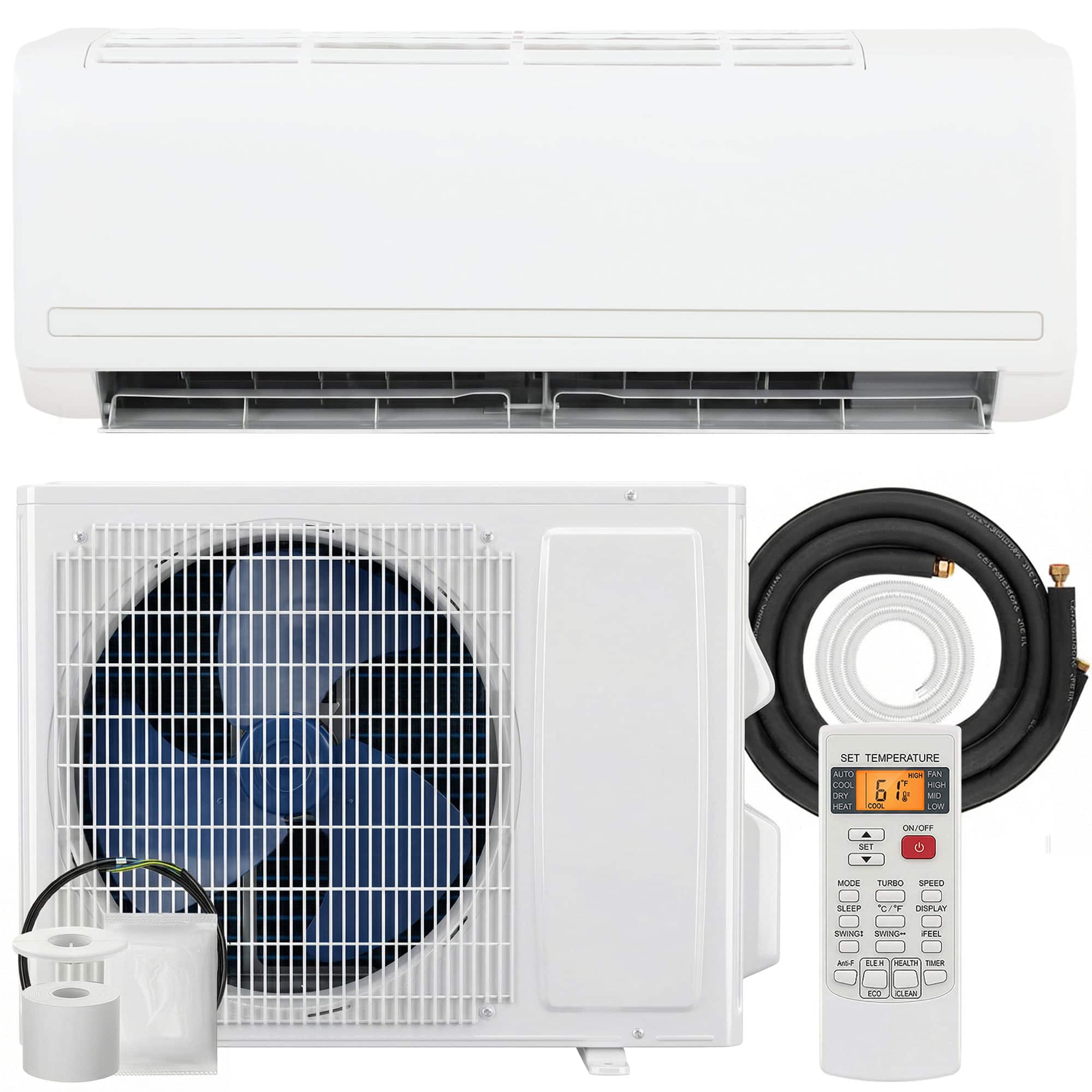 Homcom - BTU Mini Split Air Conditioner, 22 SEER2 115V Inverter AC Unit Cools up to 750 Sq.Ft - White price history on PriceWatchPro