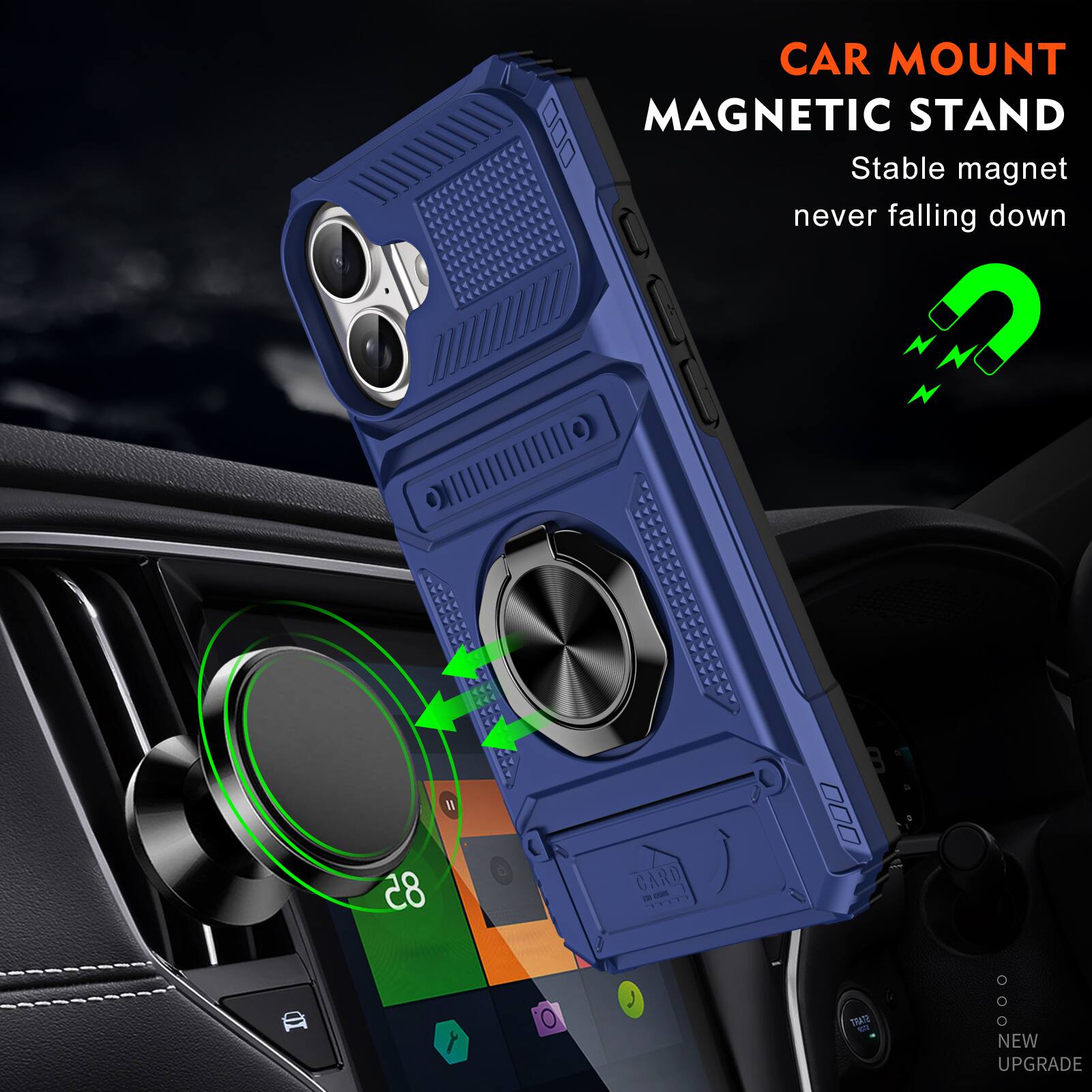 CAR MOUNT MAGNETIC STAND  
Stable magnet never falling down  
NEW UPGRADE