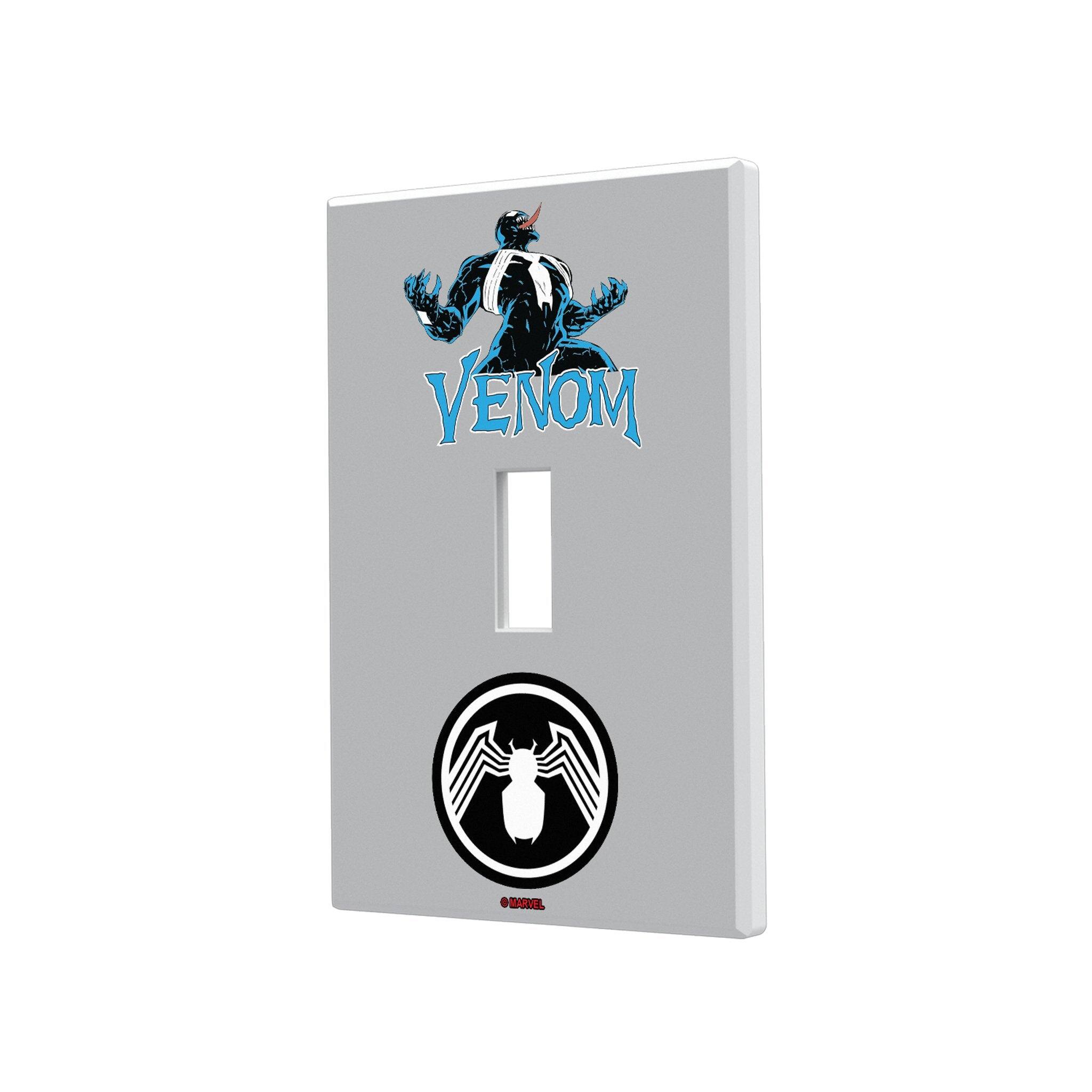 Keyscaper - Marvel Badge Hidden-Screw Light Switch Plate - Single Toggle - Venom