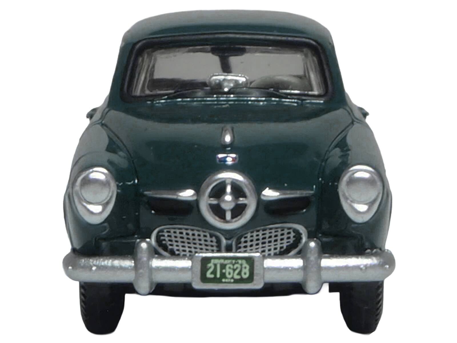 Left. Oxford Diecast - 1950 Studebaker Champion Starlight Coupe Aqua Green 1/87 (HO) Scale Diecast Model Car by Oxford Diecast - Aqua Green.