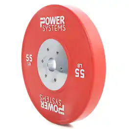 Power Systems - 55 lb Rubber Training Bumper Plate – - Red