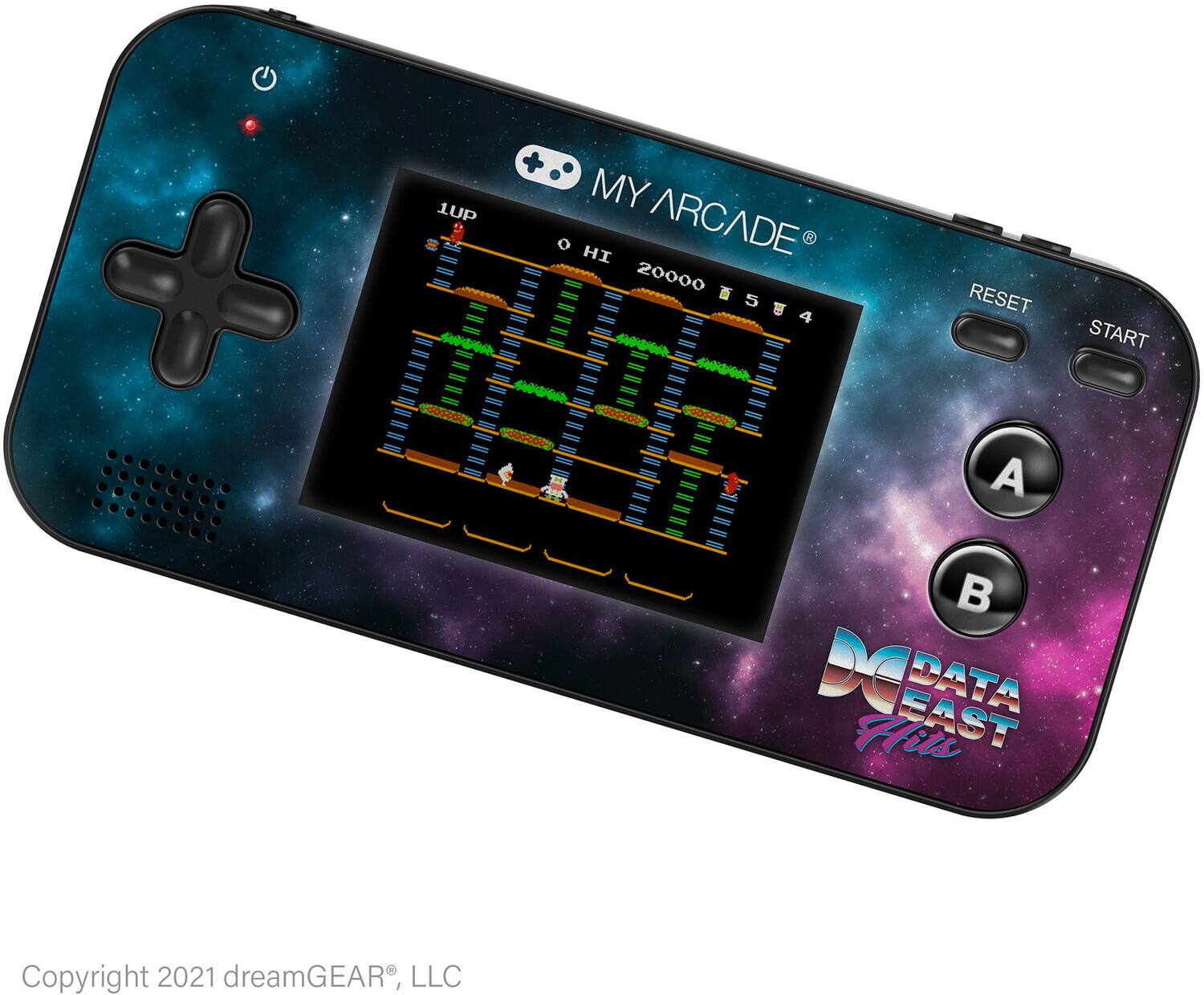 1UP  
MY ARCADE  
20000  
5 4  
RESET START  
A B  
DC DATA EAST Hits  
Copyright 2021 dreamGEAR®, LLC