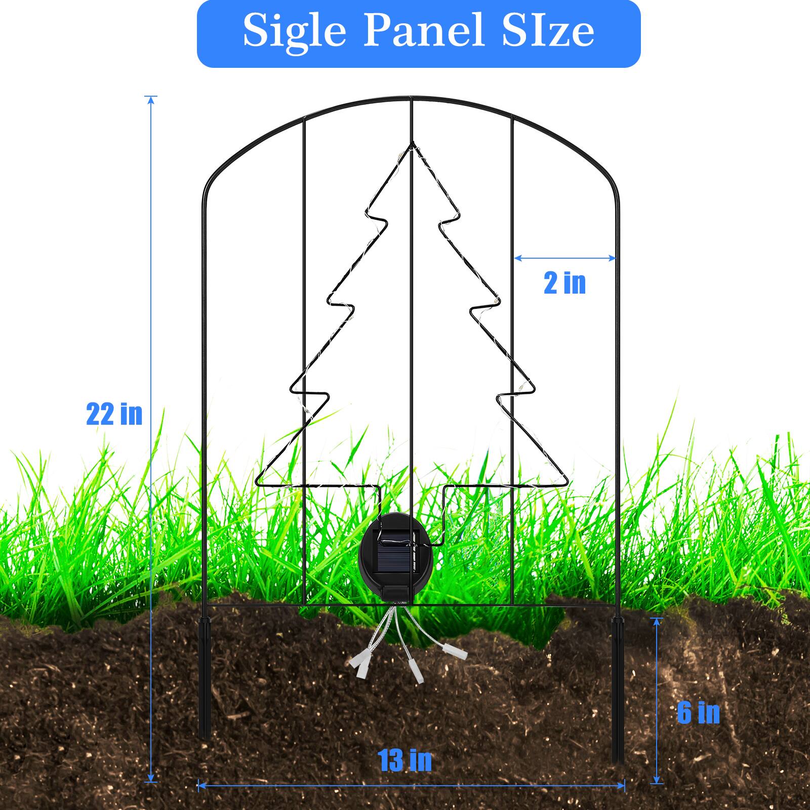 Single Panel Size: 22 in x 6 in x 13 in