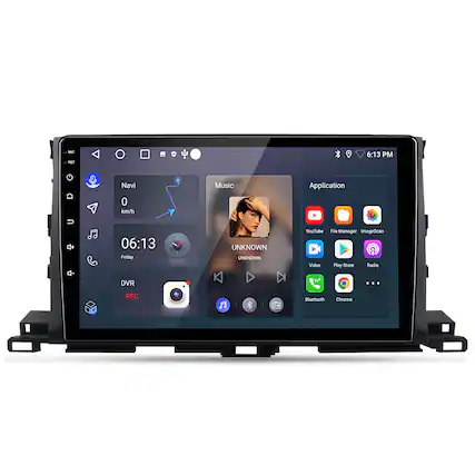 MO 001
6:13 PM
Navi
Music
Application
0 km/h
06:13
Friday
DVR
REC
YouTube
File Manager
ImageScan
Video
Play Store
Radio
Bluetooth
Chrome