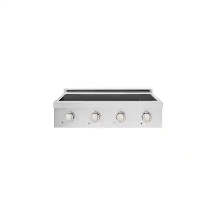 Front. ZLINE - 30 in. Paramount Built-in Electric Induction Rangetop with 4 Element Cooktop in Satin Stainless Steel - Stainless Steel.