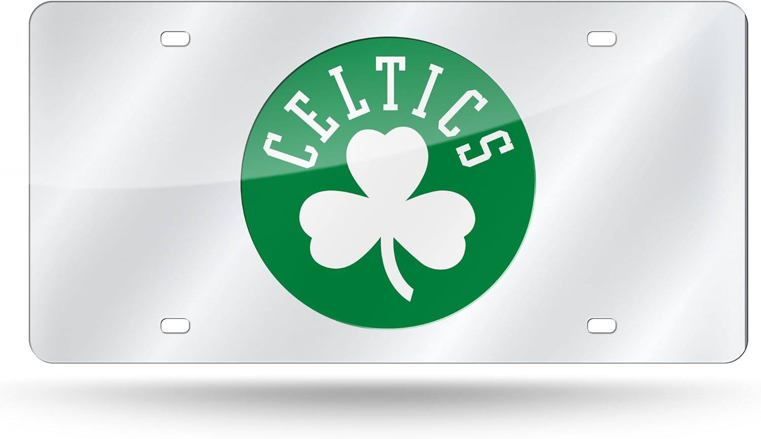 Alt View 1. Rico Industries - Boston Celtics Acrylic License Plate Laser Tag - Multi.