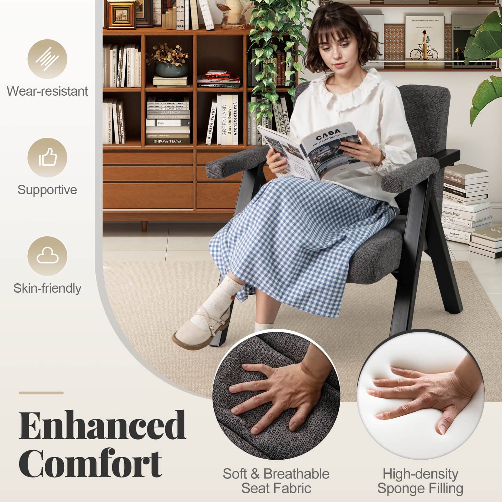 - Wear-resistant
- Supportive
- Skin-friendly

Enhanced Comfort

- Soft & Breathable Seat Fabric
- High-density Sponge Filling