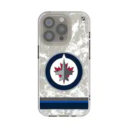 Keyscaper - NHL - Winnipeg Jets iPhone Stripe Clear Ice Case - 15 Pro - Multicolor