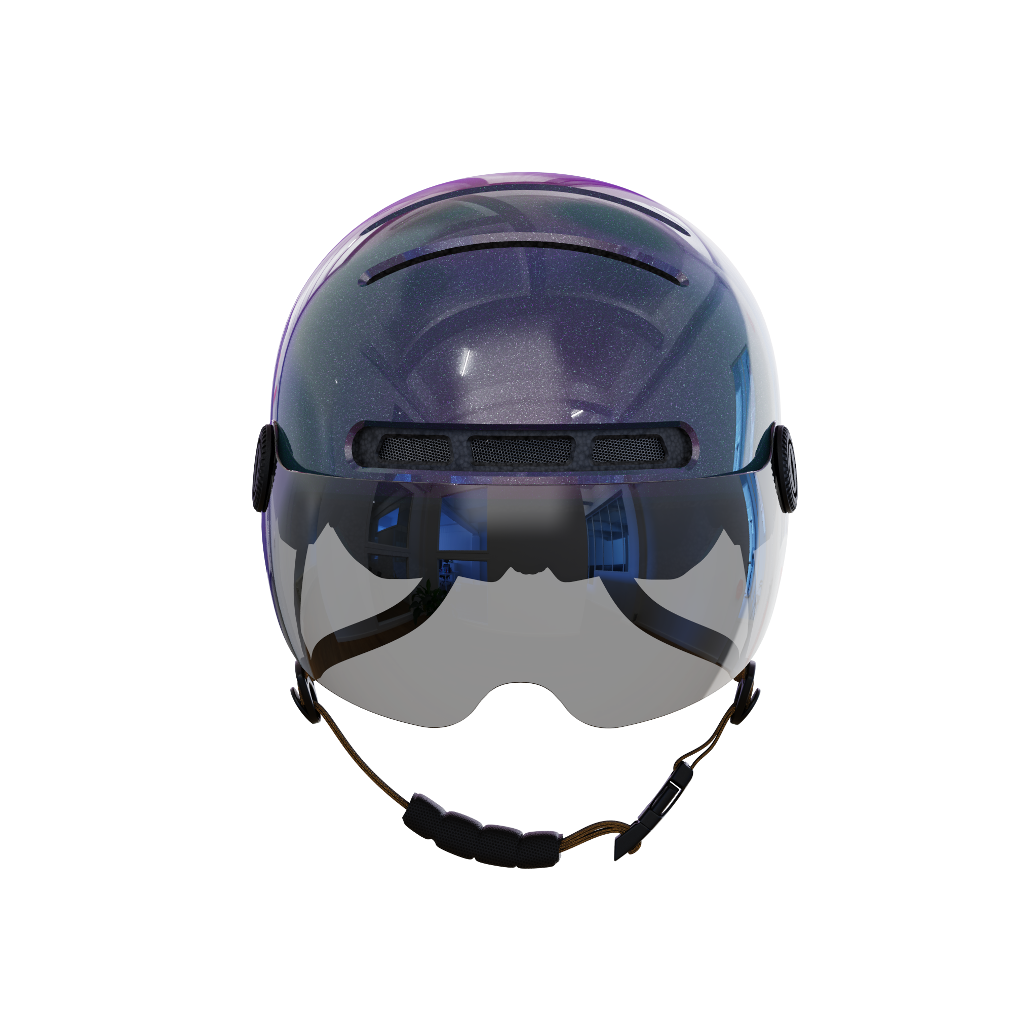 Alt View 6. LIVALL - LIVALL L23 Smart Bike Helmet, LED Lights & Removable Visor, NTA8776 E-Bike Certified, Fall Detection & SOS Alert- Purple - Purple.