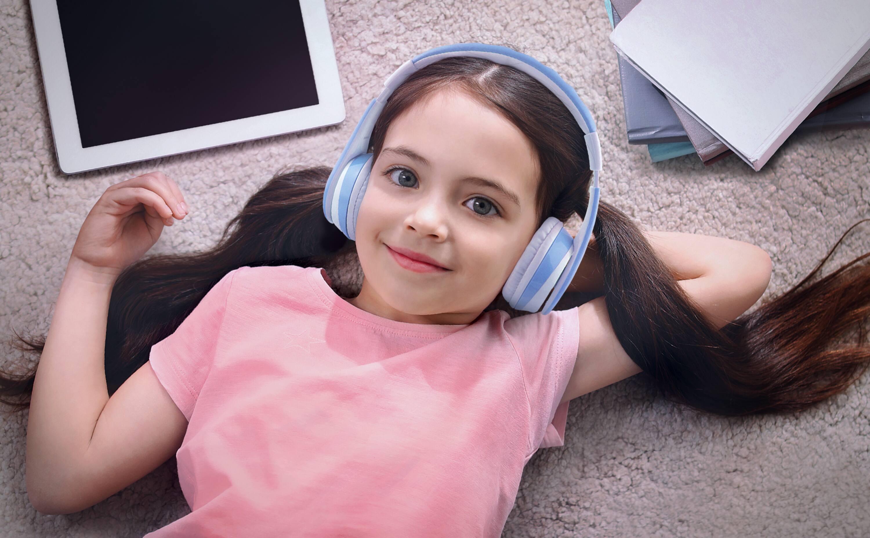 Alt View 1. KIDdesigns - Disney Frozen Bluetooth Headphones for Kids, Wireless Headphones for School, Home, or Travel - blue.