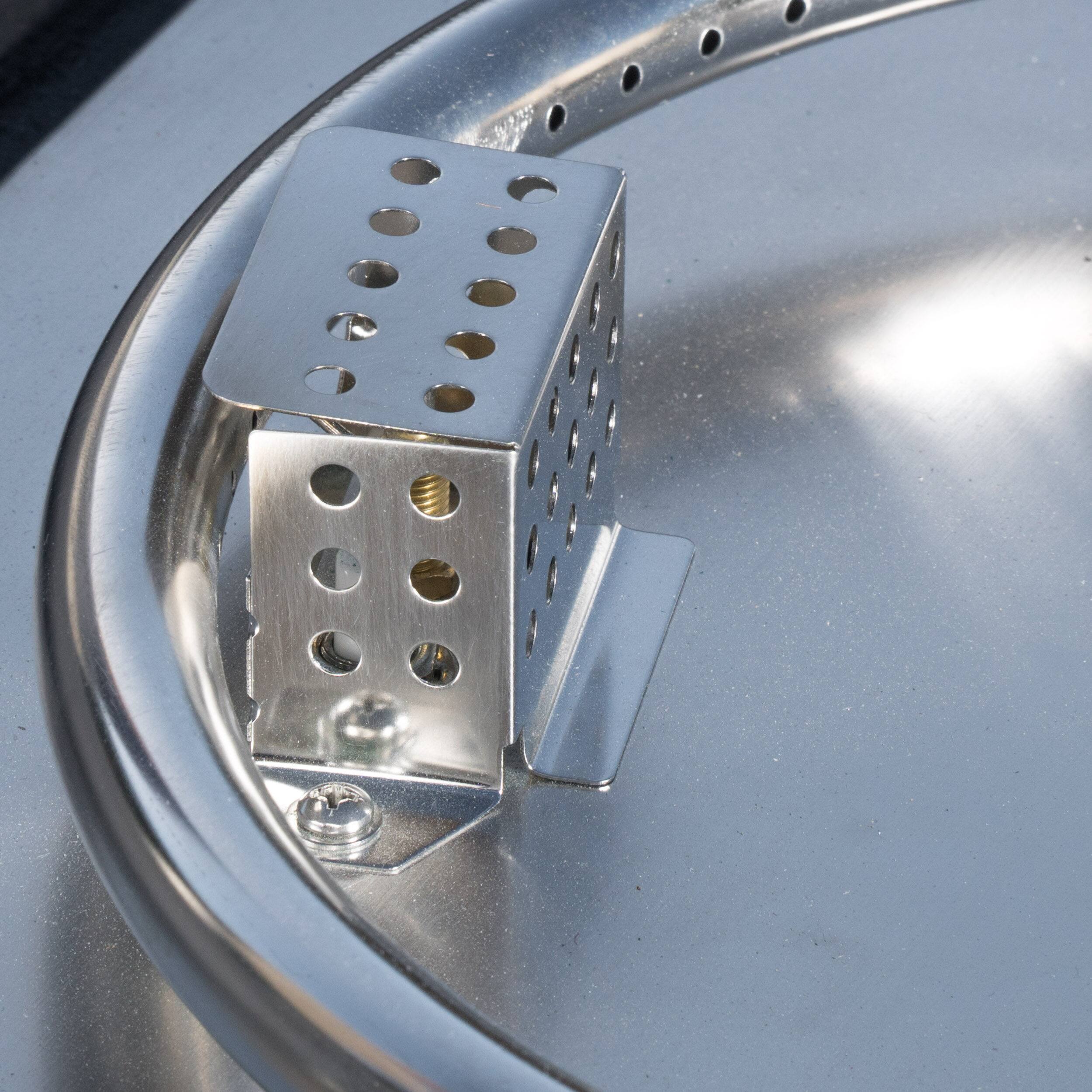 Back. Siljoy - 40000 BTU 32'' Square Gray MGO Wood Fire Pit Outdoor Patio Heater.