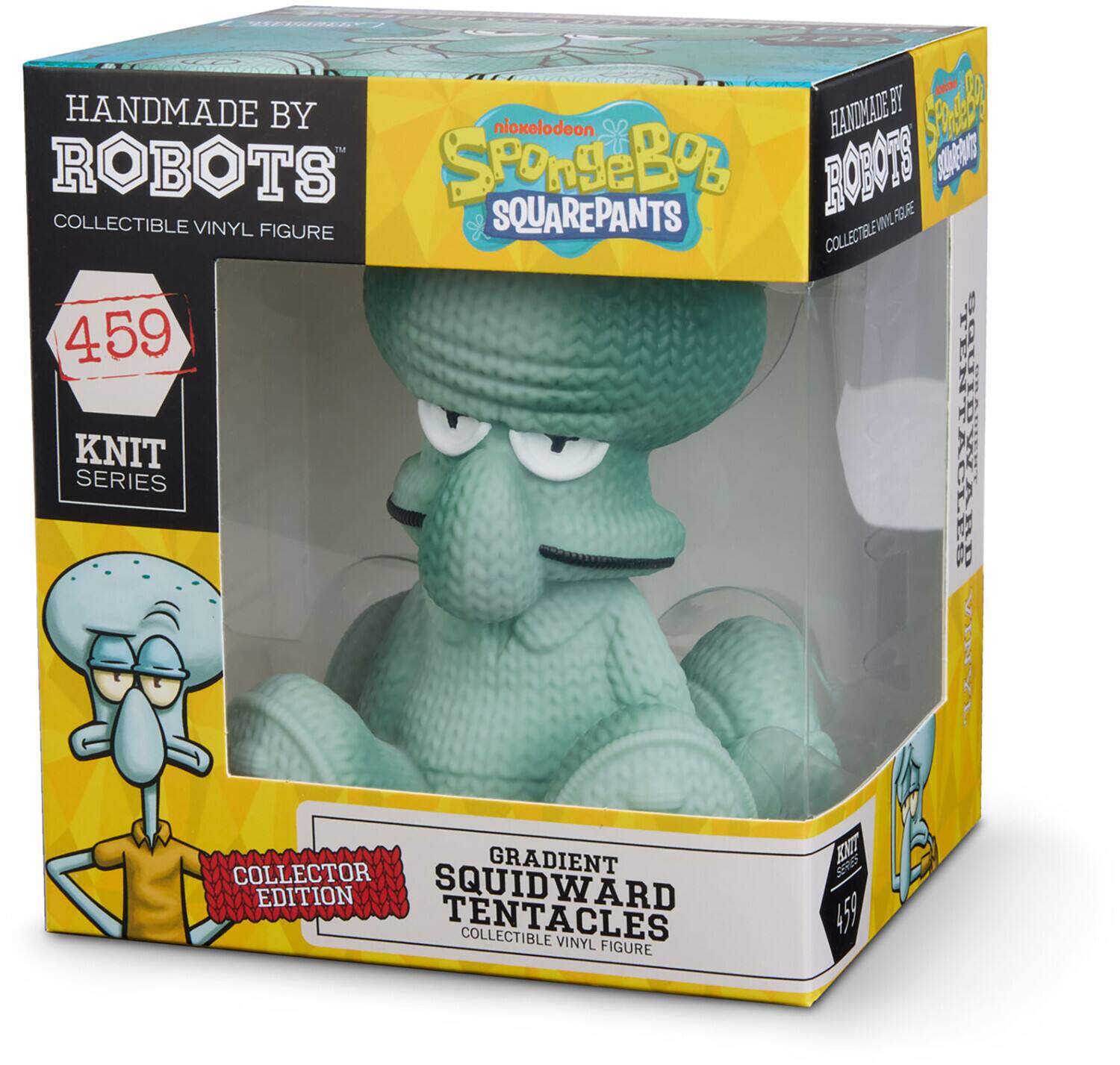 HANDMADE BY ROBOTS  
COLLECTIBLE VINYL FIGURE  
SpongeBob SQUAREPANTS  
459 KNIT SERIES  
GRADIENT EDITION  
SQUIDWARD TENTACLES  
COLLECTOR EDITION
