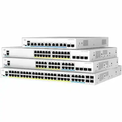 Front. Cisco Consumer Products - Cisco C1300X-48T-4X Ethernet Switch - 48 Ports - Manageable - Gigabit Ethernet, 10 Gigabit Ethernet - 10/100/1000Base-T - Unknown.