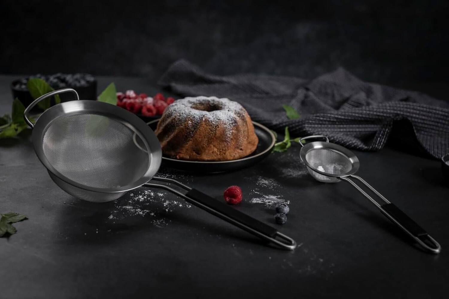 Alt View 3. Kuhn Rikon - Essential Large Strainer, Stainless Steel Fine Mesh - Silver.