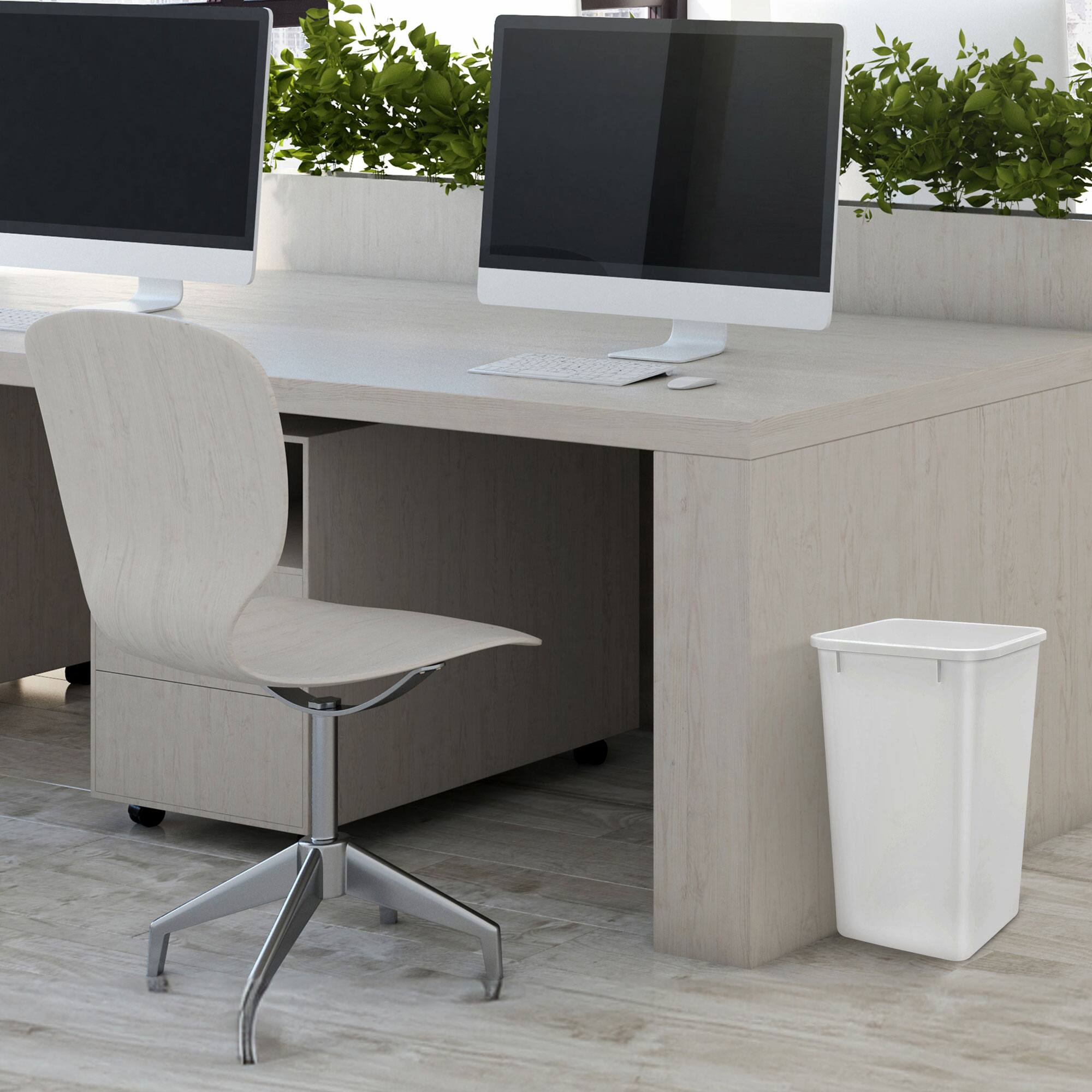 Alt View 10. Rev-A-Shelf - Rev-A-Shelf Polymer Replacement 27 qt. Trash Bin, White, 2 Pack, RV-1024-11-2 - White.