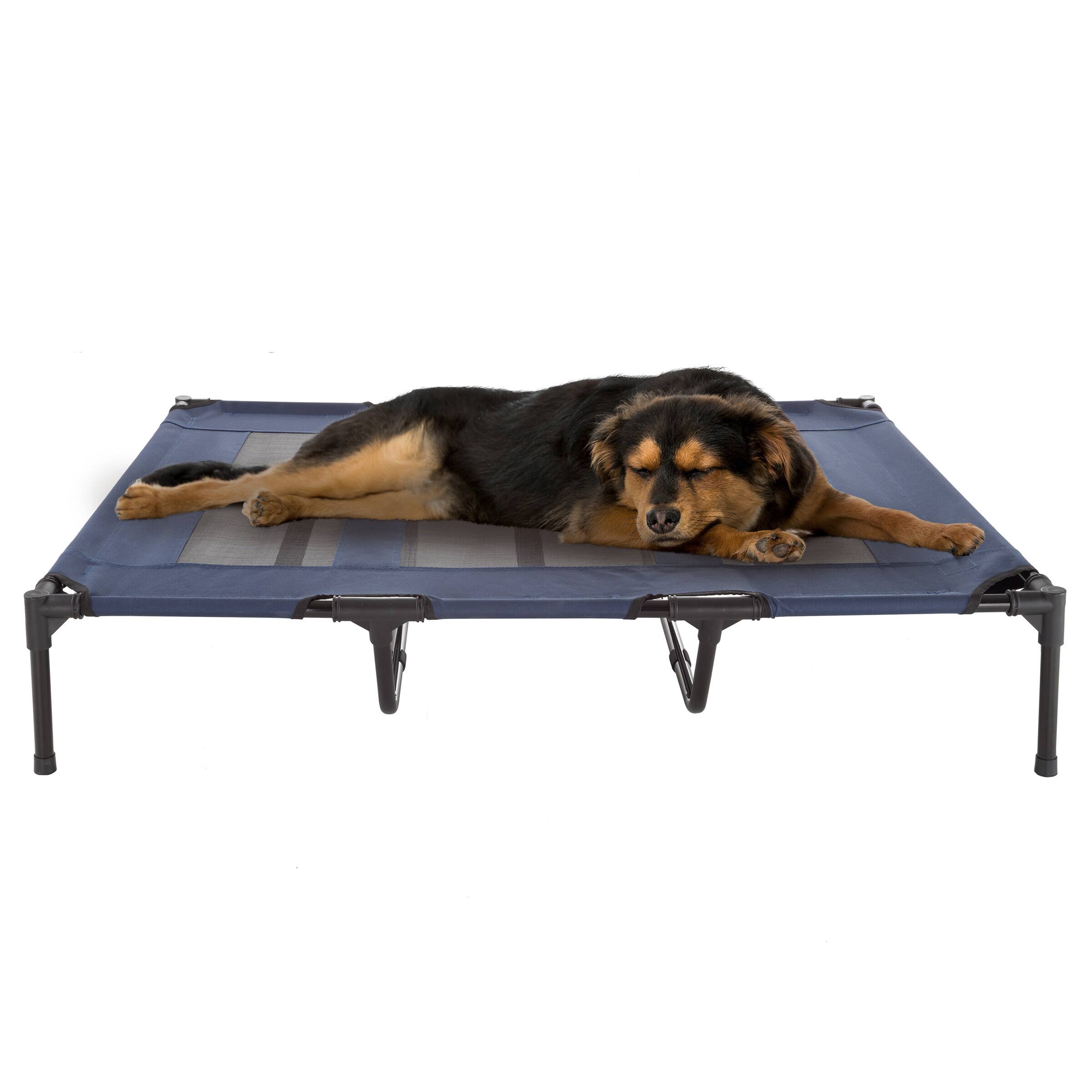 PetMaker - Elevated Dog Bed 48x35.5-Inch Pet Bed with Non-Slip Feet Indoor/Outdoor Dog Cot or Puppy Bed for Pets up to 110lbs - Blue