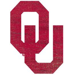 Fan Creations - Oklahoma Sooners Distressed Logo Cutout Sign - Multicolor