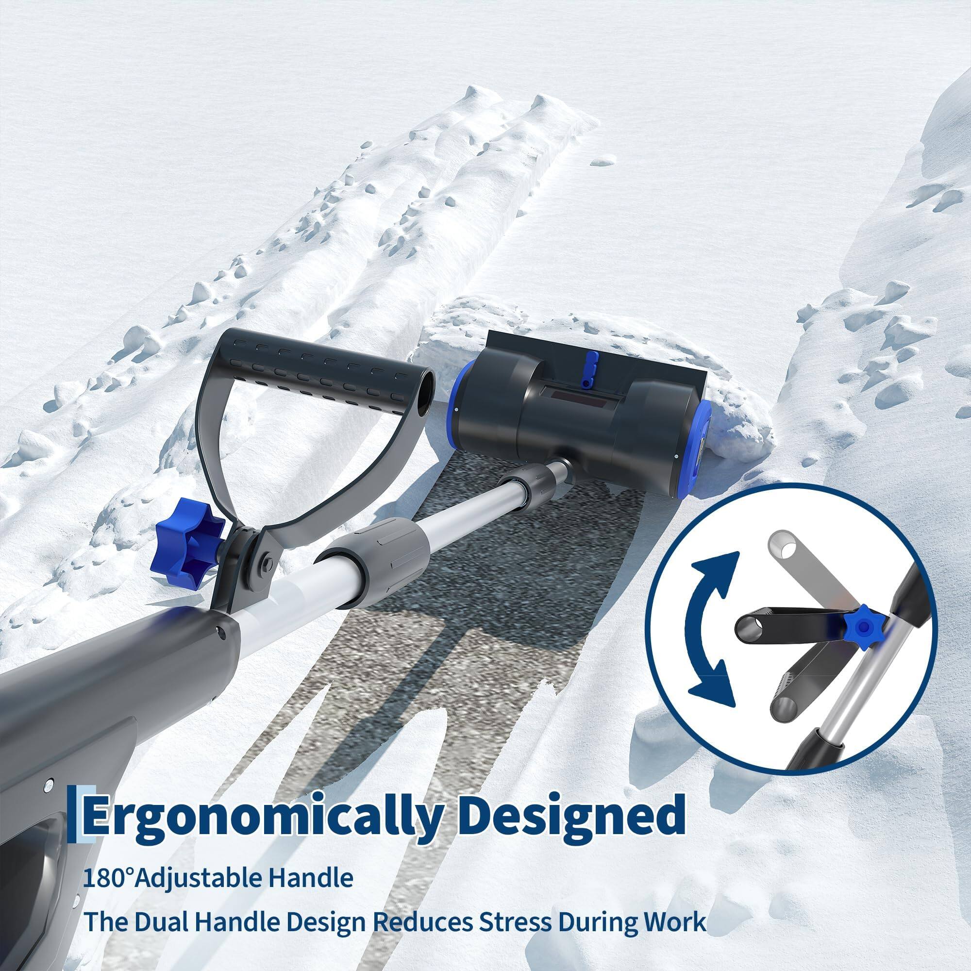 Ergonomically Designed  
180° Adjustable Handle  
The Dual Handle Design Reduces Stress During Work