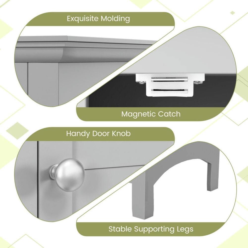 Exquisite Molding  
Magnetic Catch  
Handy Door Knob  
Stable Supporting Legs