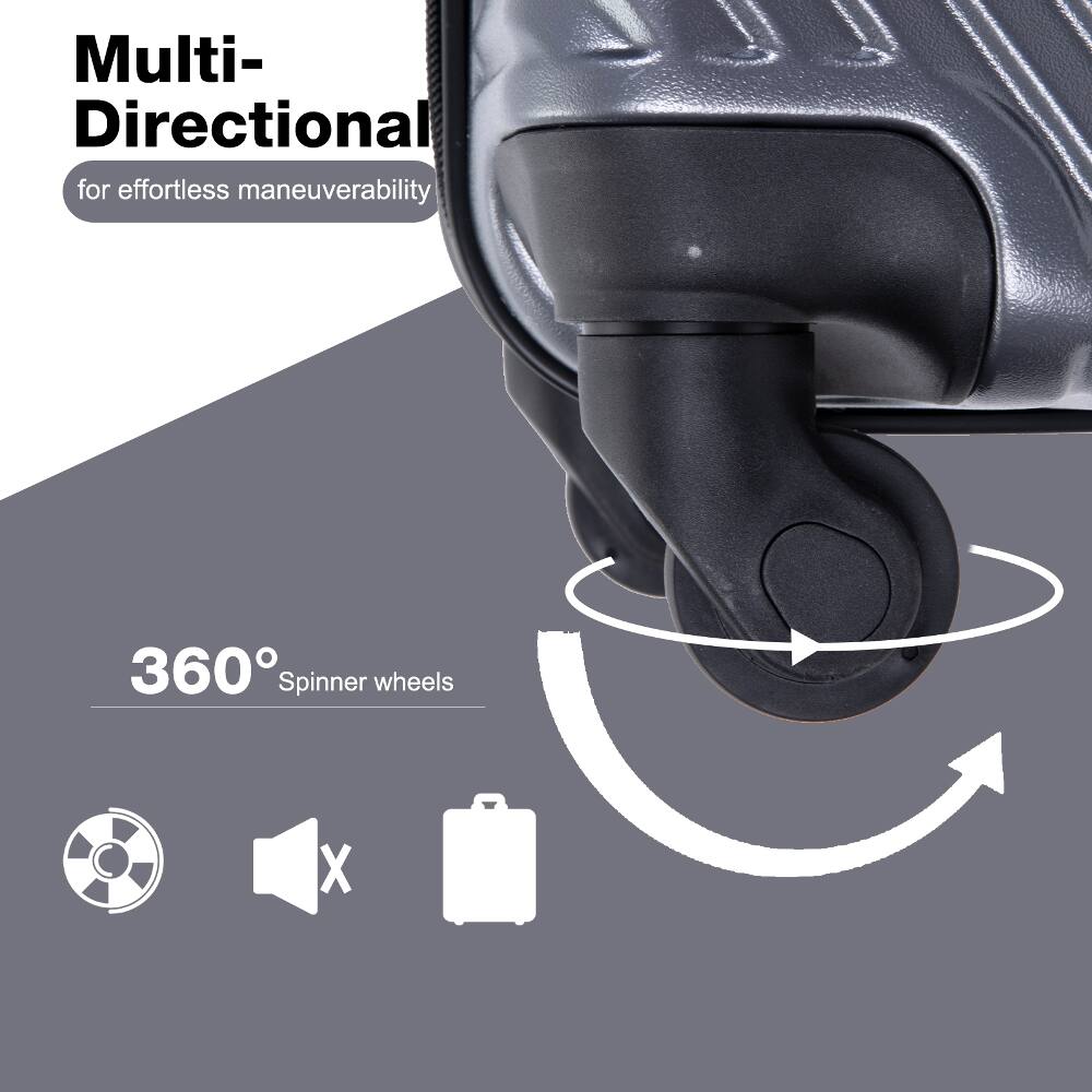 Multi-Directional for effortless maneuverability  
360° Spinner wheels