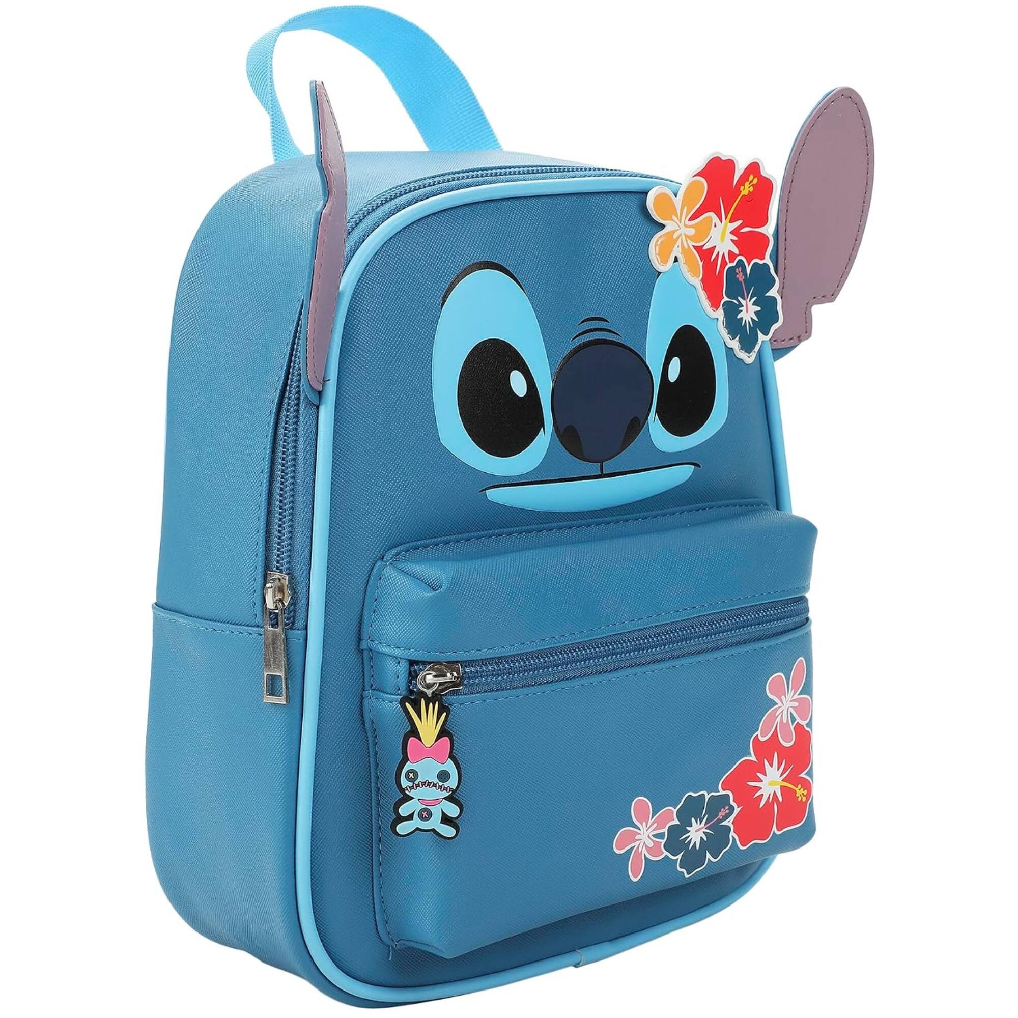 Alt View 2. Disney - Disney's Stitch Icon 10" Mini PU leather Backpack with Stitch Head - Multicolored.
