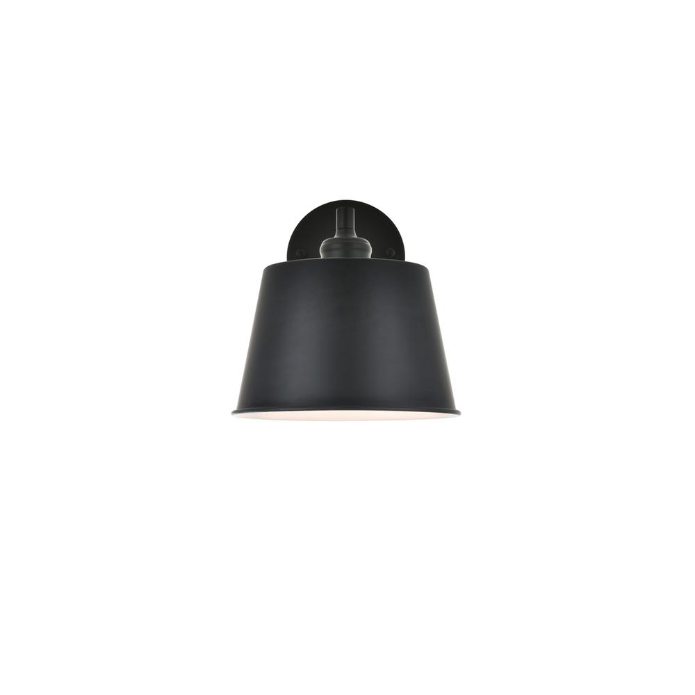 Back. Living District - Nota 1 light black Wall Sconce - Black.