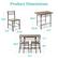 Product Dimensions
- Chair: 31.5" (height), 17.5" (width), 15.75" (depth)
- Table: 30.5" (height), 31.5" (width), 20.75" (depth)
- Stool: 30.5" (height), 31.5" (width), 24" (depth)
- Seat Height: 3.75"